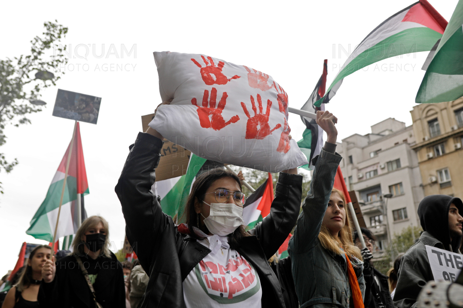 BUCURESTI - PROTEST PRO-PALESTINA - 12 OCT 2024