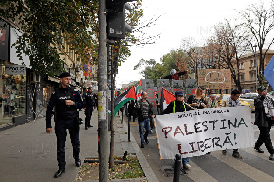 BUCURESTI - PROTEST PRO-PALESTINA - 12 OCT 2024