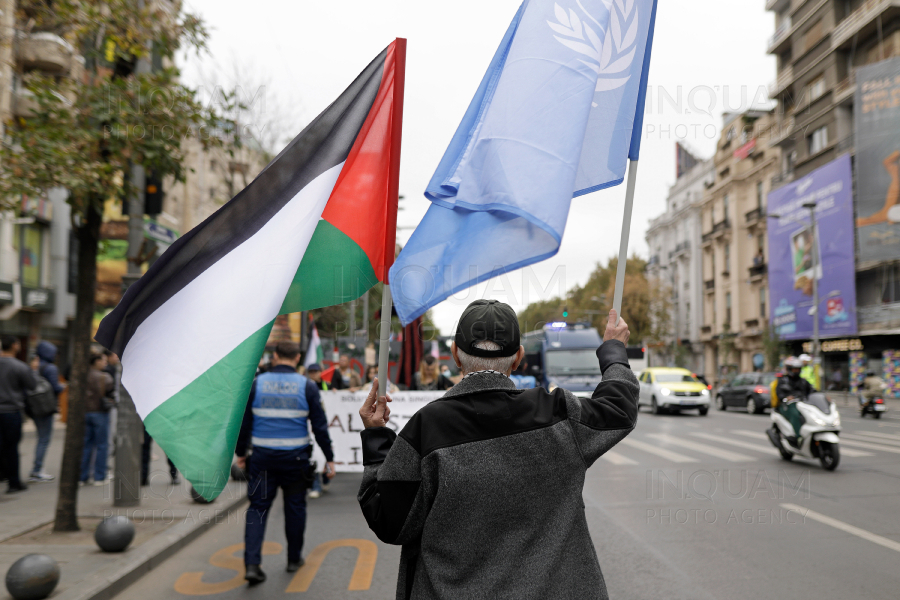 BUCURESTI - PROTEST PRO-PALESTINA - 12 OCT 2024