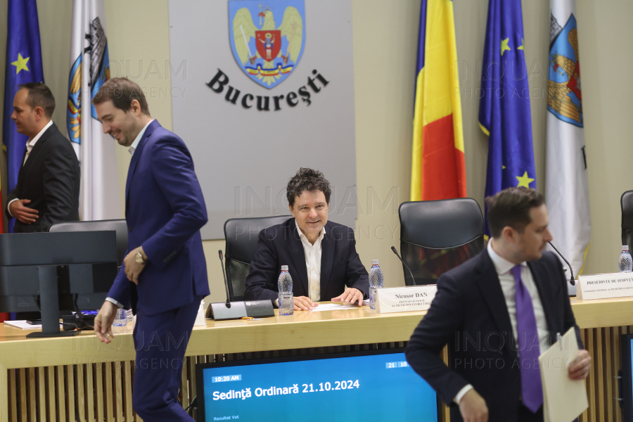 BUCURESTI - SEDINTA CONSILIUL GENERAL AL MUNICIPIULUI BUCURESTI -21 OCT 2024