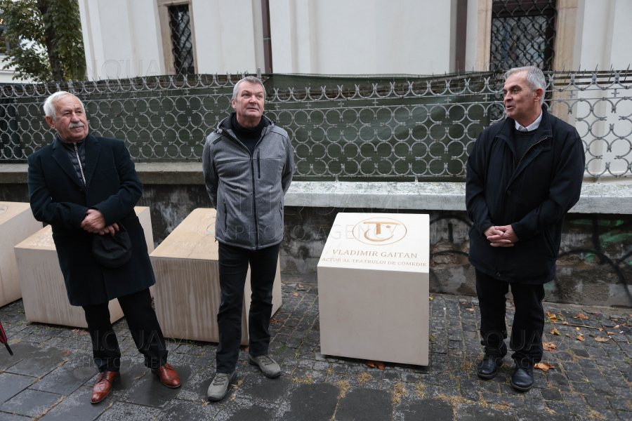 BUCURESTI - TEATRUL DE COMEDIE - DEZVELIRE MONUMENT VLADIMIR GAITAN - 10 NOI 2024