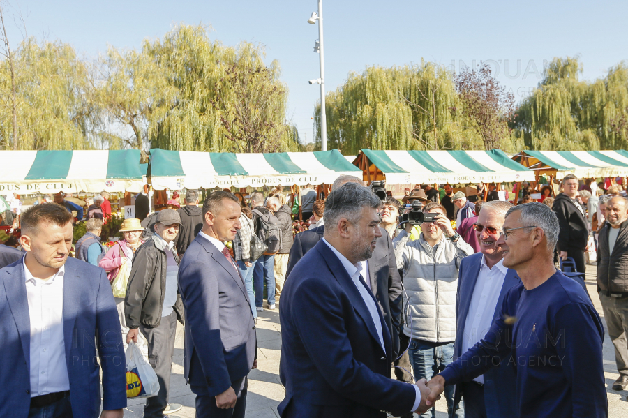 CLUJ-NAPOCA - ALEGERI 2024 - PRESEDINTE PSD - VIZITA ELECTORALA - PIATA VOLANTA - 21 SEP 2024