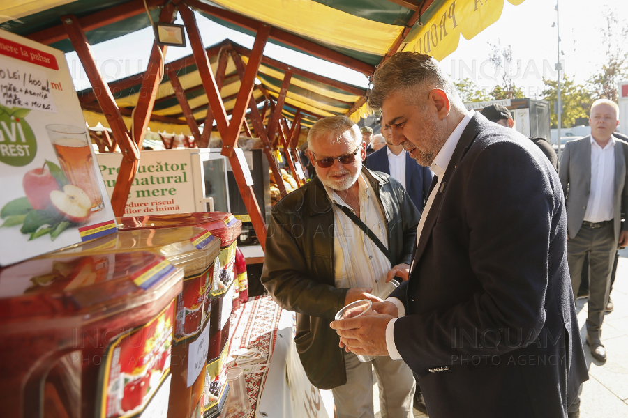 CLUJ-NAPOCA - ALEGERI 2024 - PRESEDINTE PSD - VIZITA ELECTORALA - PIATA VOLANTA - 21 SEP 2024