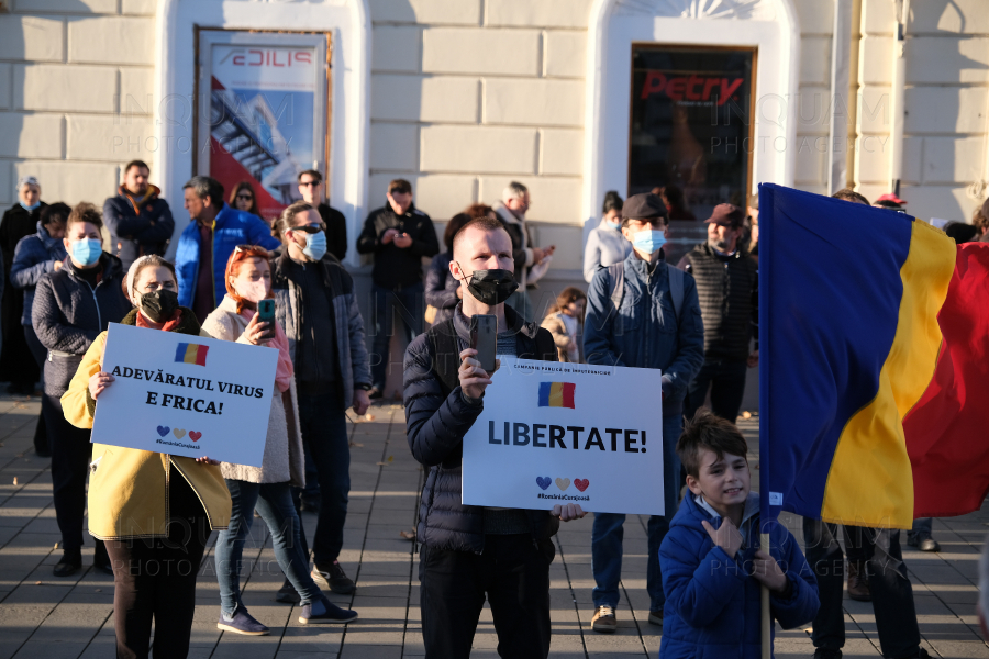 CLUJ-NAPOCA - PROTEST ANTI VACCINARE - 23 OCT 2021