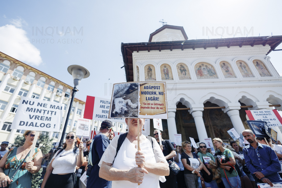 TG JIU - PROTEST - EUTANASIERE CAINI - 23 AUG 2024