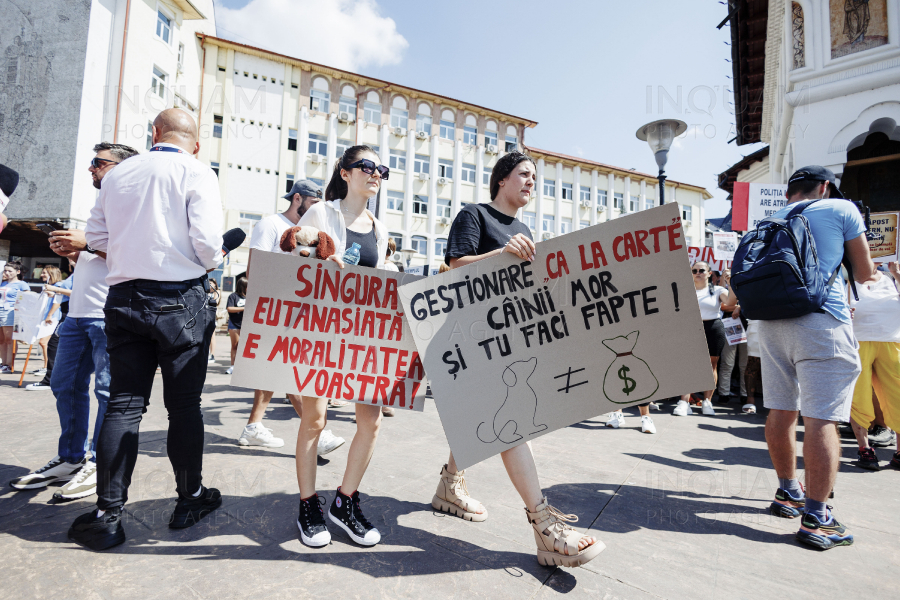 TG JIU - PROTEST - EUTANASIERE CAINI - 23 AUG 2024