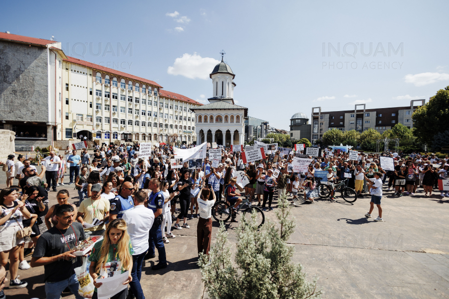 TG JIU - PROTEST - EUTANASIERE CAINI - 23 AUG 2024