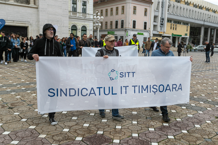 TIMISOARA - PROTEST SINDICAT IT - 9 OCT 2024