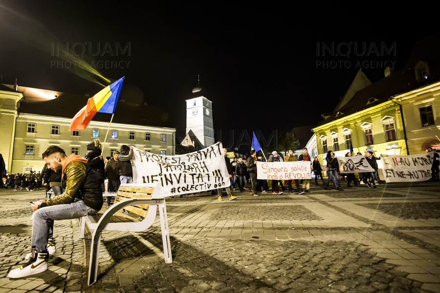 PROTEST - SIBIU - COLECTIV - ANTISISTEM