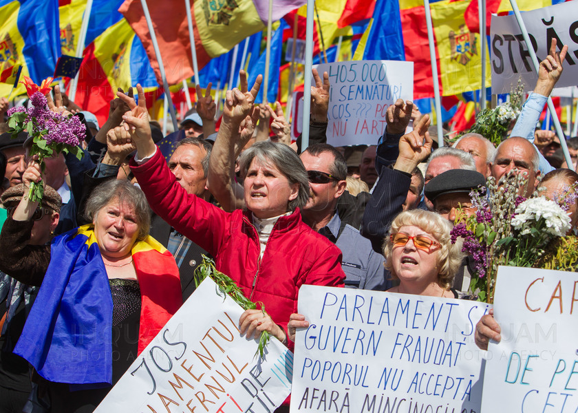 Protest anti guvernamental in Chisinau